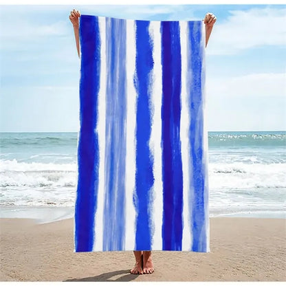 Towel Quick Drying Striped Printed Microfiber Beach