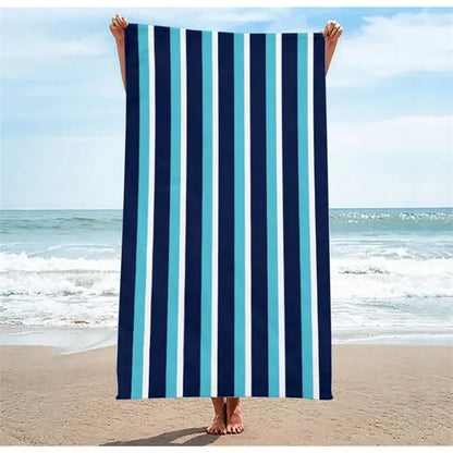 Towel Quick Drying Striped Printed Microfiber Beach