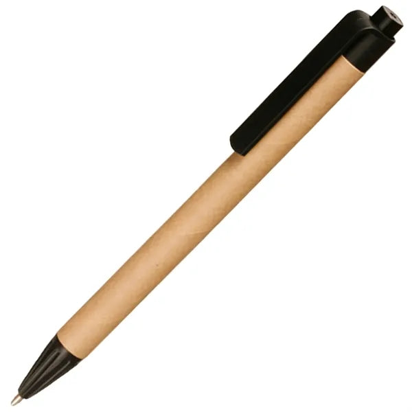 Recycled Pens w/ Custom Logo & Colorful Clip Ballpoint