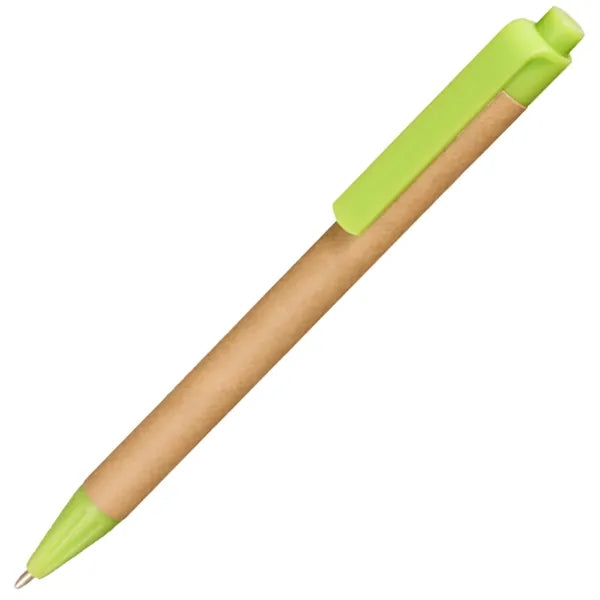 Recycled Pens w/ Custom Logo & Colorful Clip Ballpoint