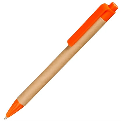 Recycled Pens w/ Custom Logo & Colorful Clip Ballpoint