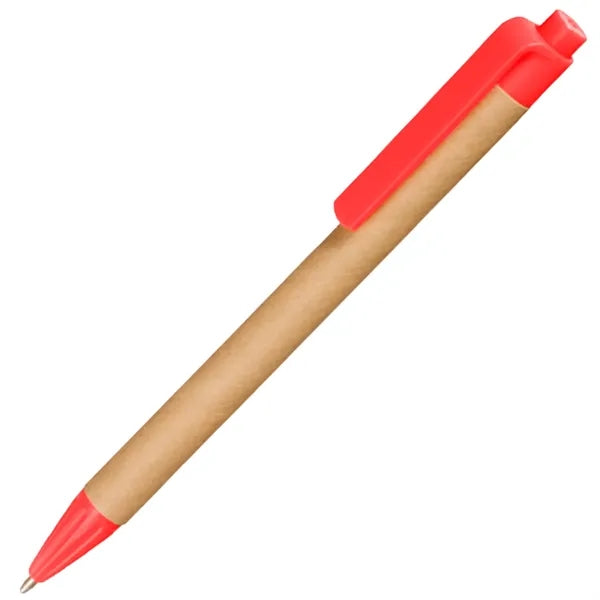 Recycled Pens w/ Custom Logo & Colorful Clip Ballpoint