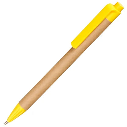 Recycled Pens w/ Custom Logo & Colorful Clip Ballpoint