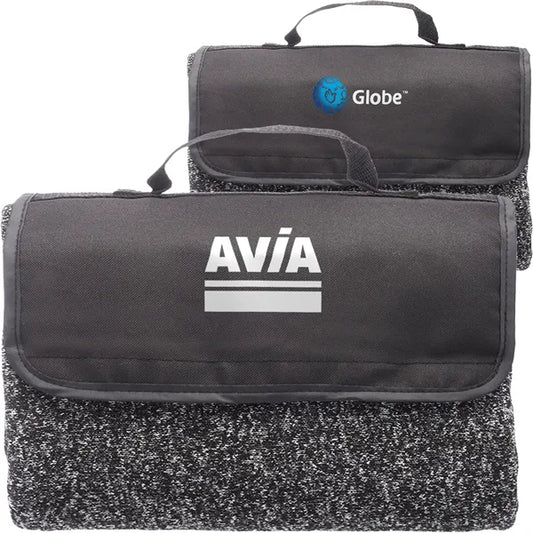 Picnic Fleece Blanket w/ Custom Logo & Carry Handle