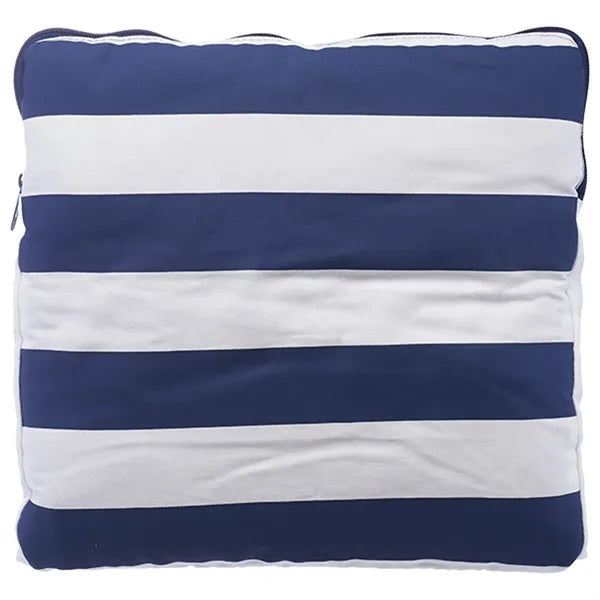 2-in-1 Travel Pillow Fleece Blankets w/ Zipper and Pockets
