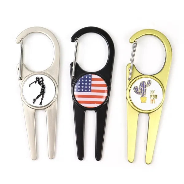 Golf Fork Pendant Lock Supplies Turf Repair Tools