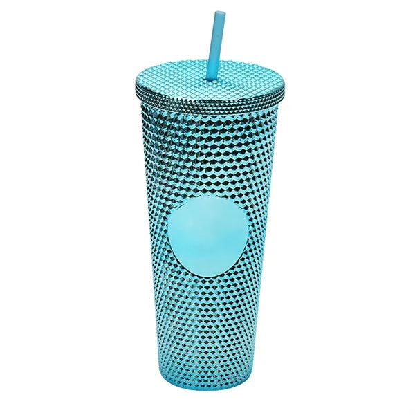 24oz Double Plastic Diamond Crystal Durian Tumbler