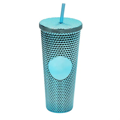 24oz Double Plastic Diamond Crystal Durian Tumbler