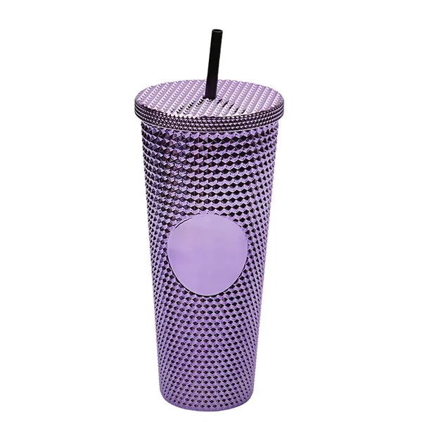 24oz Double Plastic Diamond Crystal Durian Tumbler