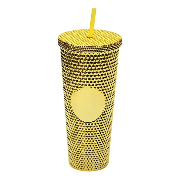 24oz Double Plastic Diamond Crystal Durian Tumbler