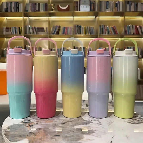 30oz Portable Gradient Accompanying Car Cup