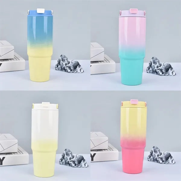 30oz Portable Gradient Accompanying Car Cup