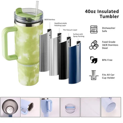 40oz Stainless Steel Tie Dye Travel Mug