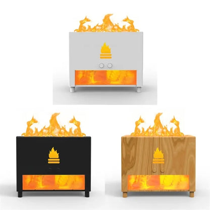 Simulation Wall Flame Wood Grain Fragrance Humidifier