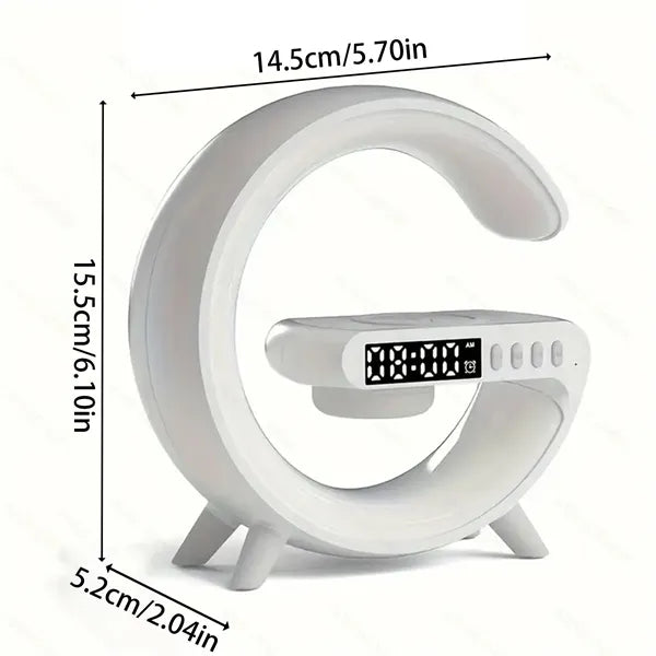 Smart Light Bluetooth Speaker Wireless Charger Alarm Clock