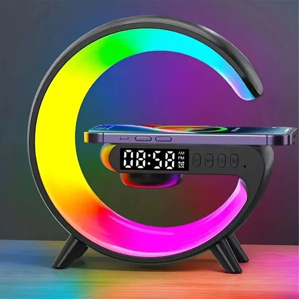 Smart Light Bluetooth Speaker Wireless Charger Alarm Clock