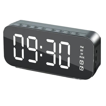 Protable Mirror  LED Alarm Clock Wireless Bluetooth Speaker