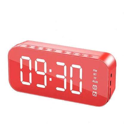 Protable Mirror  LED Alarm Clock Wireless Bluetooth Speaker