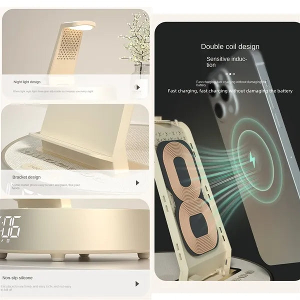 6 in 1 Multifunction Wireless Charging Bluetooth Speaker