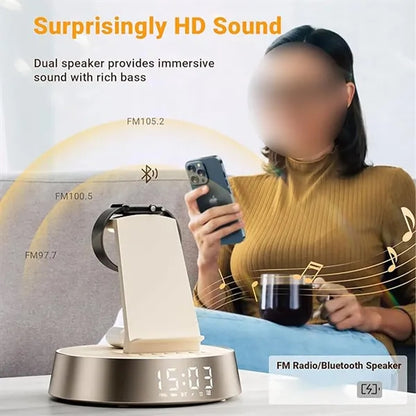 6 in 1 Multifunction Wireless Charging Bluetooth Speaker