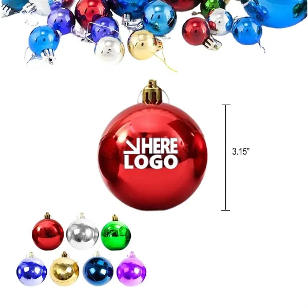 Custom Printed Christmas Tree Ornaments Balls MOQ50