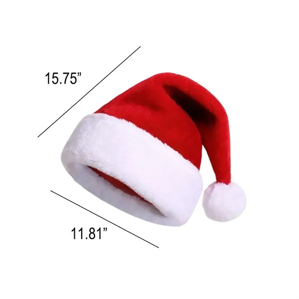 Custom Thickened Christmas Party Colored Santa Hat MOQ50