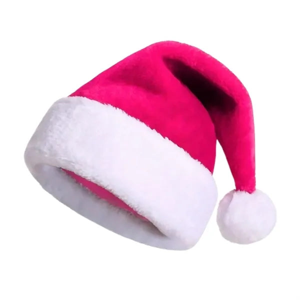 Custom Thickened Christmas Party Colored Santa Hat MOQ50
