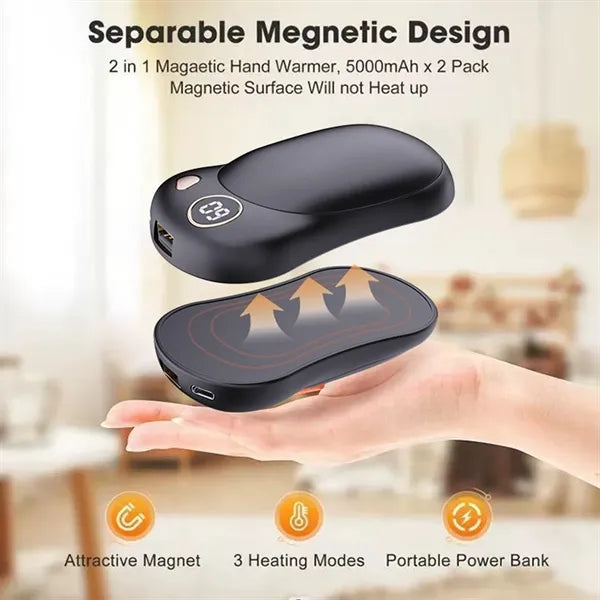 10000mah Rechargeable Hand Warmer Power Bank 2 Packs