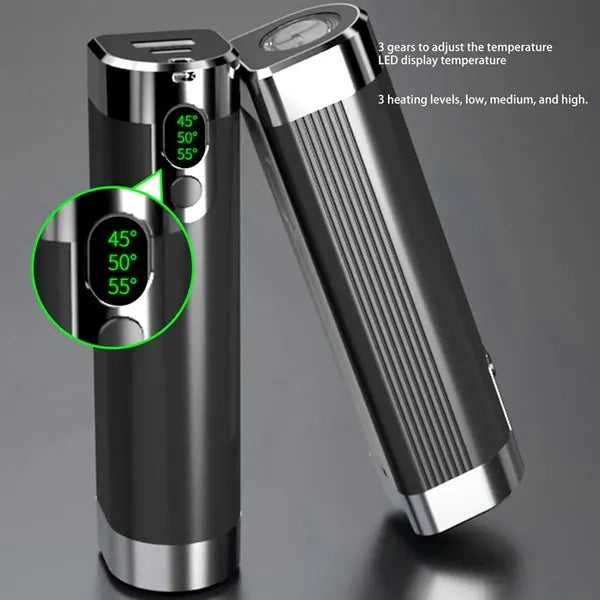 Split Magnetic Hand Warmer Power With Flashlight