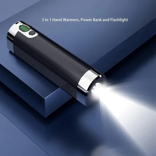 Split Magnetic Hand Warmer Power With Flashlight
