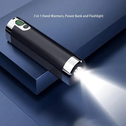 Split Magnetic Hand Warmer Power With Flashlight