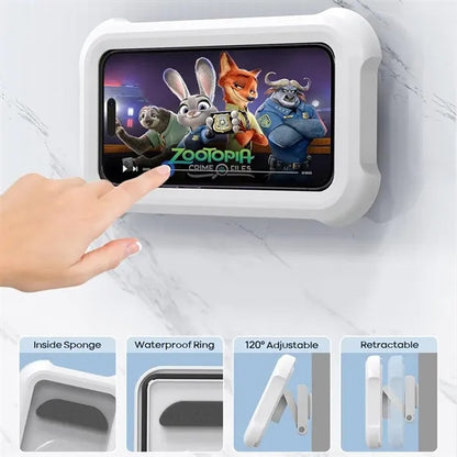 Wall Mounted Waterproof Shower Phone Holder