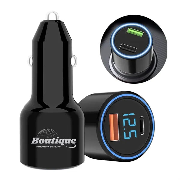 63W 2-Port USB&Type-C For Phone or Pad Car Charger Power