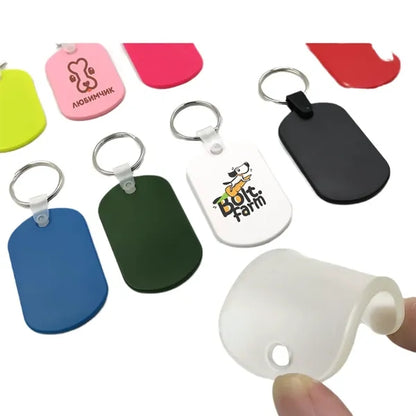 Soft PVC Custom Bulk Keychain Personalized Mini Pet Tag