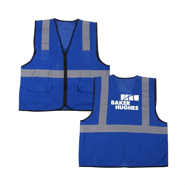 HIGH VISIBILITY SAFETY VEST MESH 4 POCKETS