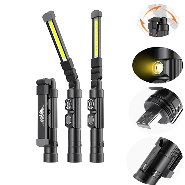 Rechargeable LED COB Work Lights with Magnetic Base