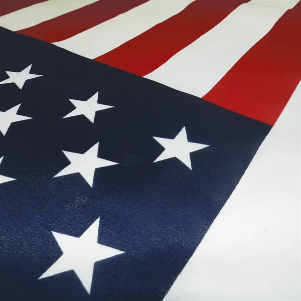 10' Economy Gold Aluminum Display Pole w/ 3' x 5' U.S. Flag