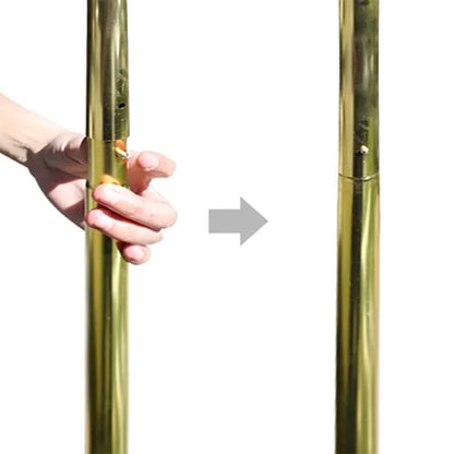 8' Economy Gold Aluminum Display Pole w/ 3' x 5' U.S. Flag