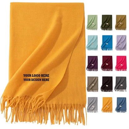 Solid Winter Scarf Women Knit Autum Chunky Fall