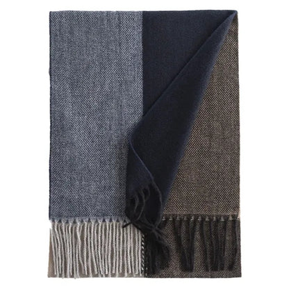 Winter Plaid Matching Imitation Cashmere Scarf Clashing Colo