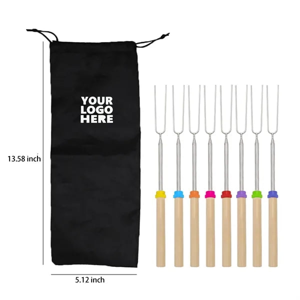8 pcs Hanging Telescoping Smores Skewers