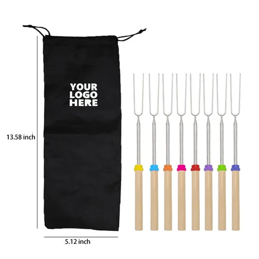 8 pcs Hanging Telescoping Smores Skewers
