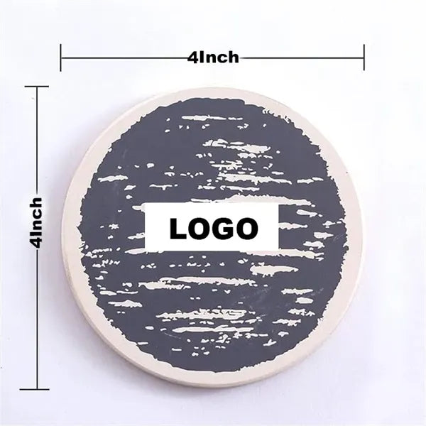Custom Absorbent Stone Ceramic with Corked Back Coaster