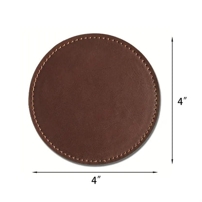MOQ50 PU Leather Embossed Coaster
