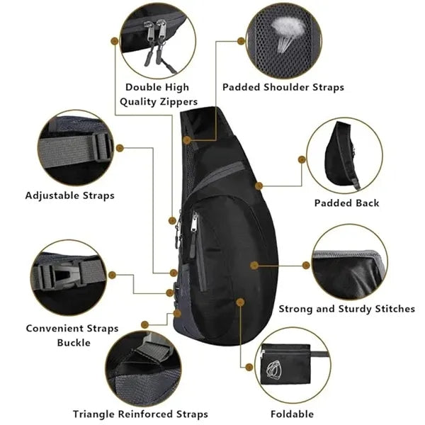 Waterproof Crossbody Shoulder Chest Backpack