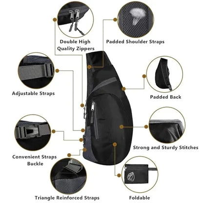 Waterproof Crossbody Shoulder Chest Backpack