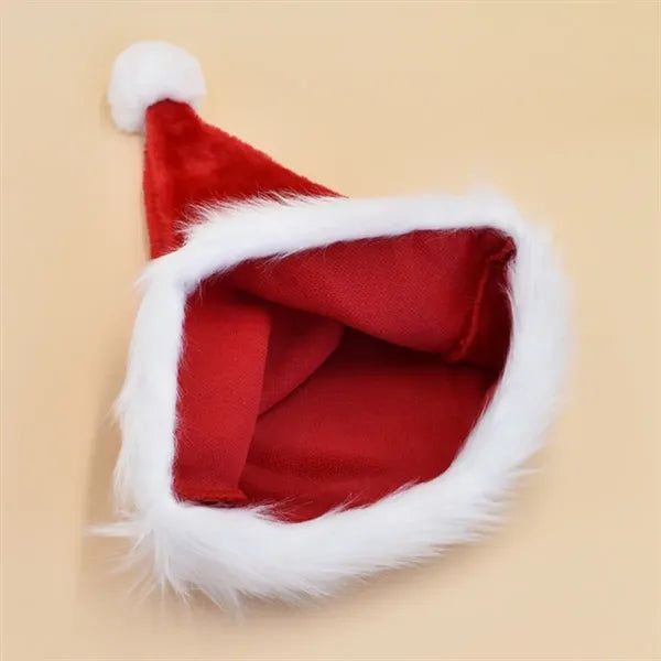 Christmas Santa Hats Long Plush for Adults Kids