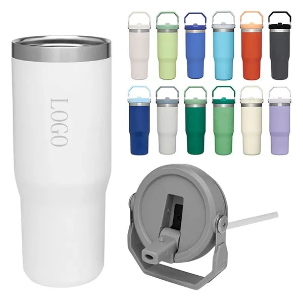 Stainless Steel Tumbler with Straw