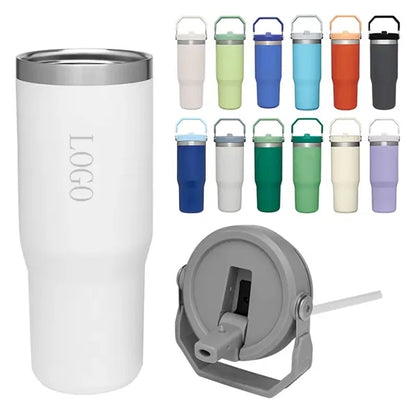 Stainless Steel Tumbler with Straw