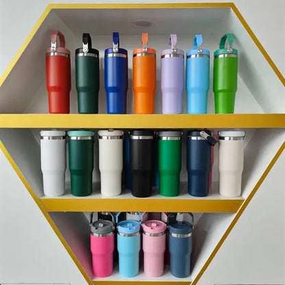 Stainless Steel Tumbler with Straw